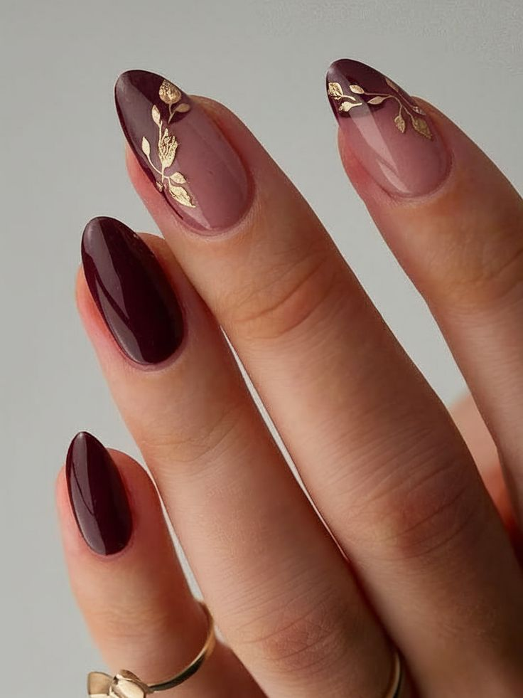 Deep Red Christmas Nails