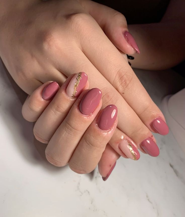Dusty Rose Gel Nails